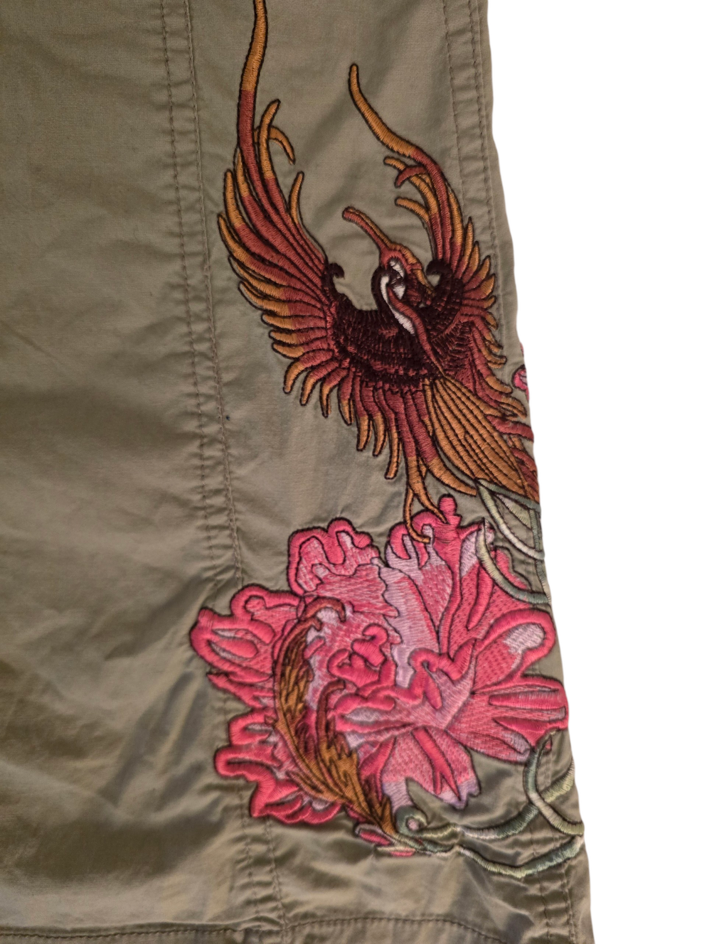 2000s vintage whimsical cargo asymetric skirt