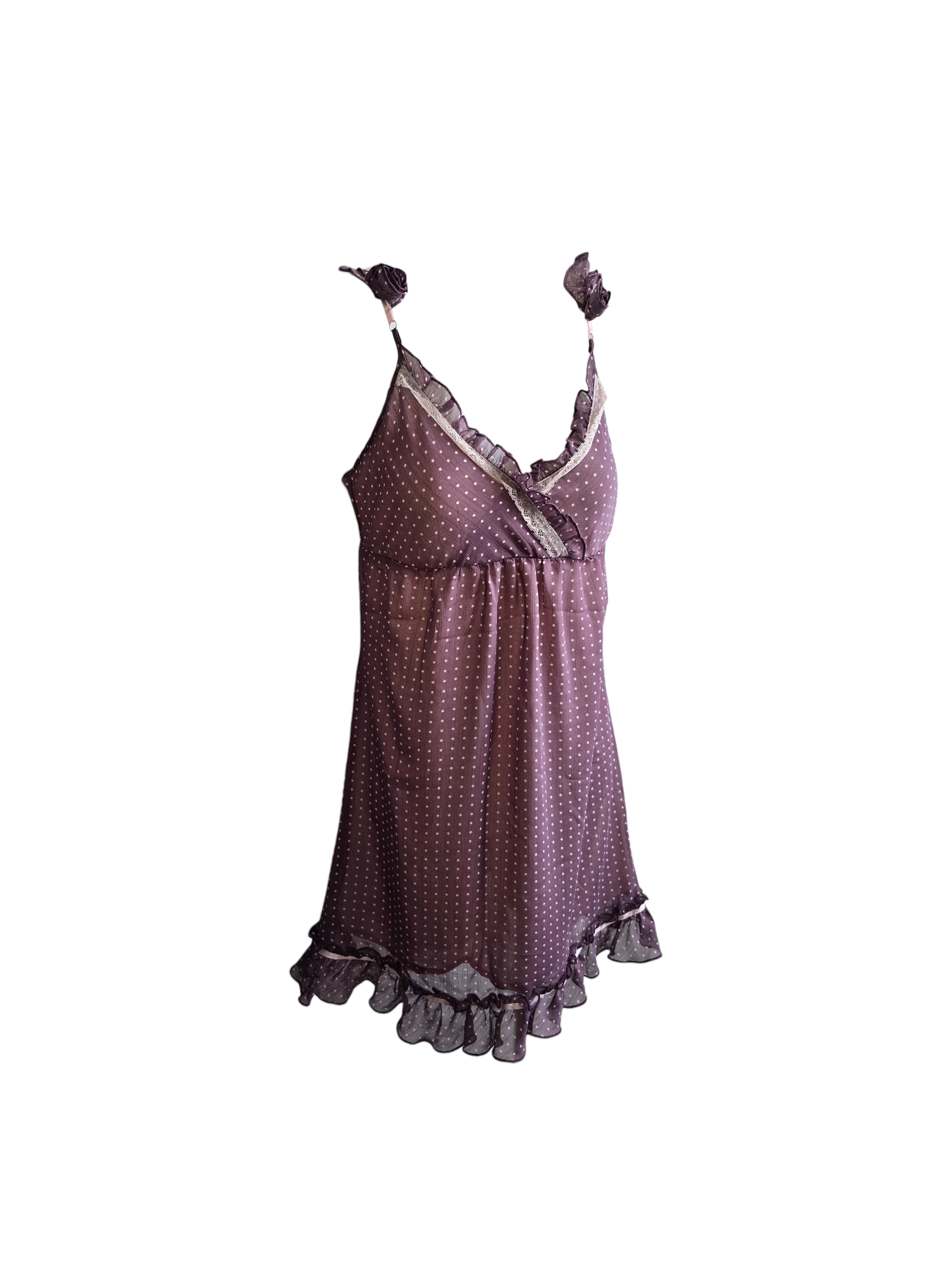 2000s vintage coquette polka dots babydoll dress - zimfriperie