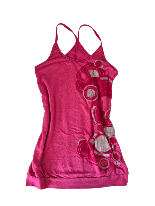 2000s vintage frutiger pink printed top - zimfriperie