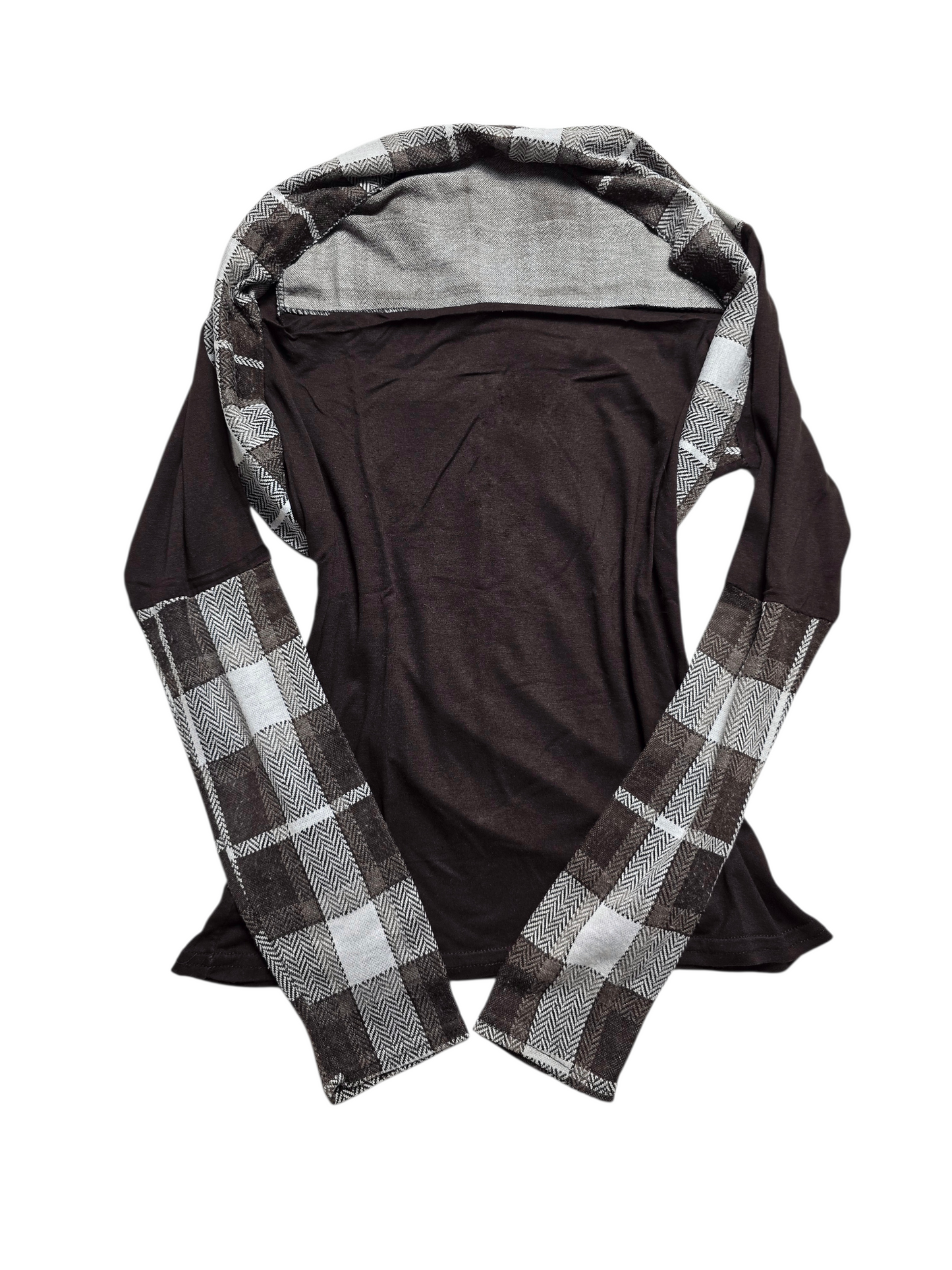 00s vintage coquette plaid fitted top