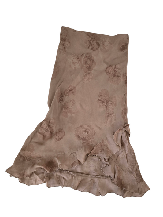 90s vintage romantic asymmetrical ruffle skirt