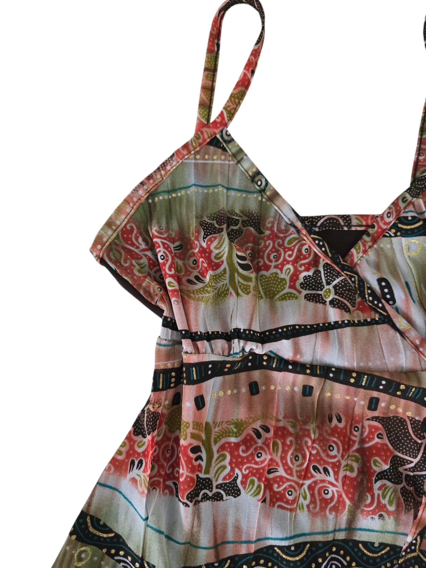 Y2k vintage bohemian asymmetric ibiza cami top