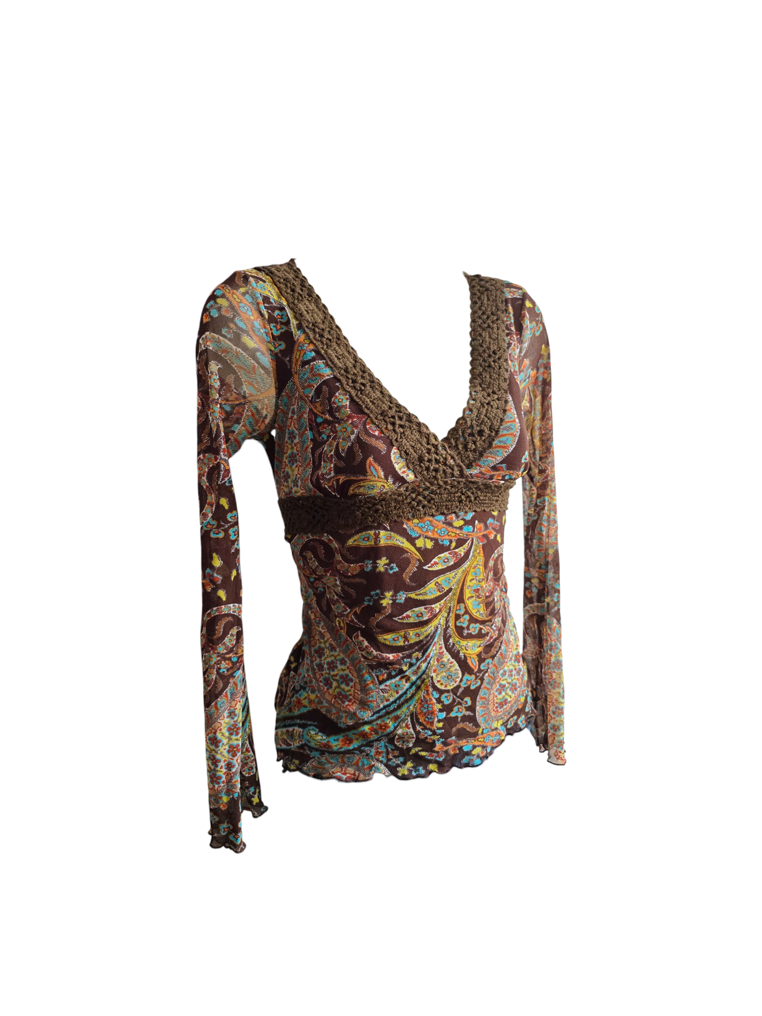 2000s vintage fairy boho brown top - zimfriperie