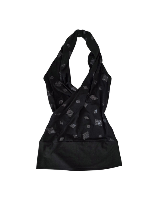 Y2k vintage indie sleaze wrap backless top