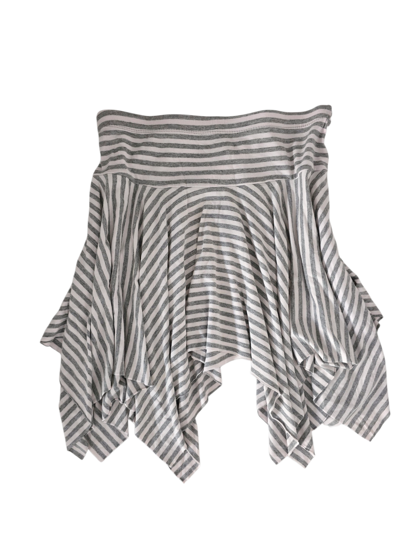 2000s vintage indie sleaze striped asymetric skirt - zimfriperie