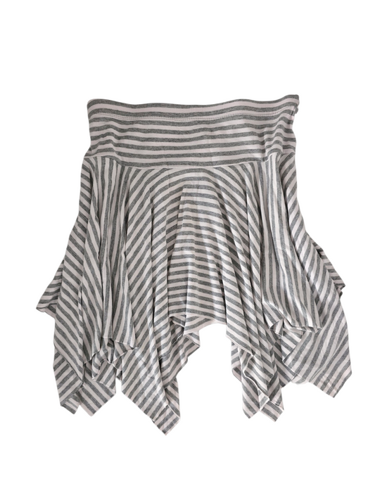 2000s vintage indie sleaze striped asymetric skirt - zimfriperie