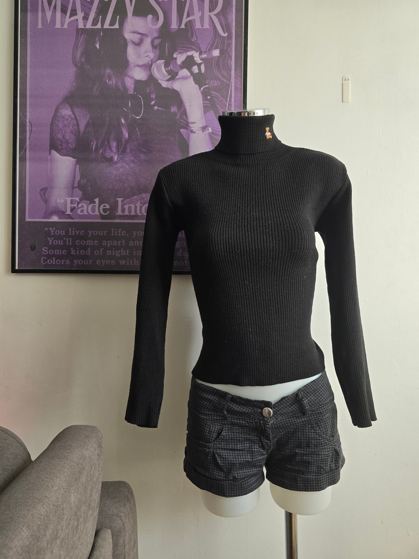 00s vintage downtown girl ribbed turtleneck sweater