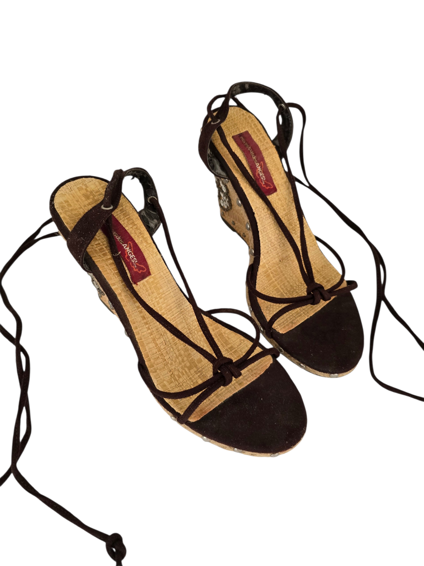 2000s vintage fairy sequin hedge sandals