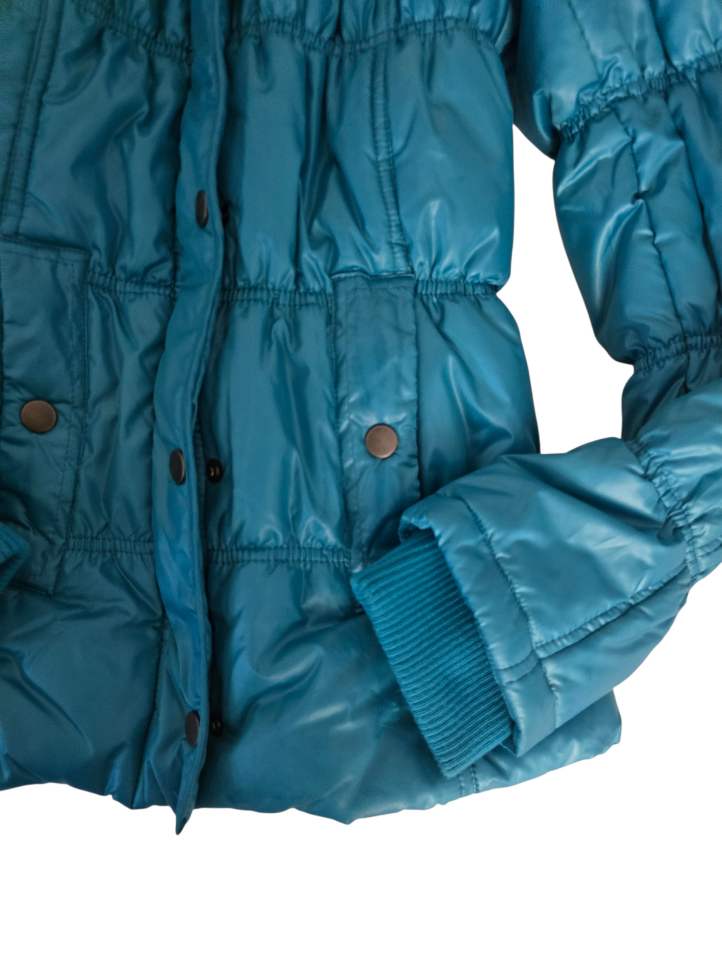 2000s vintage mcbling turquoise puffy jacket - zimfriperie