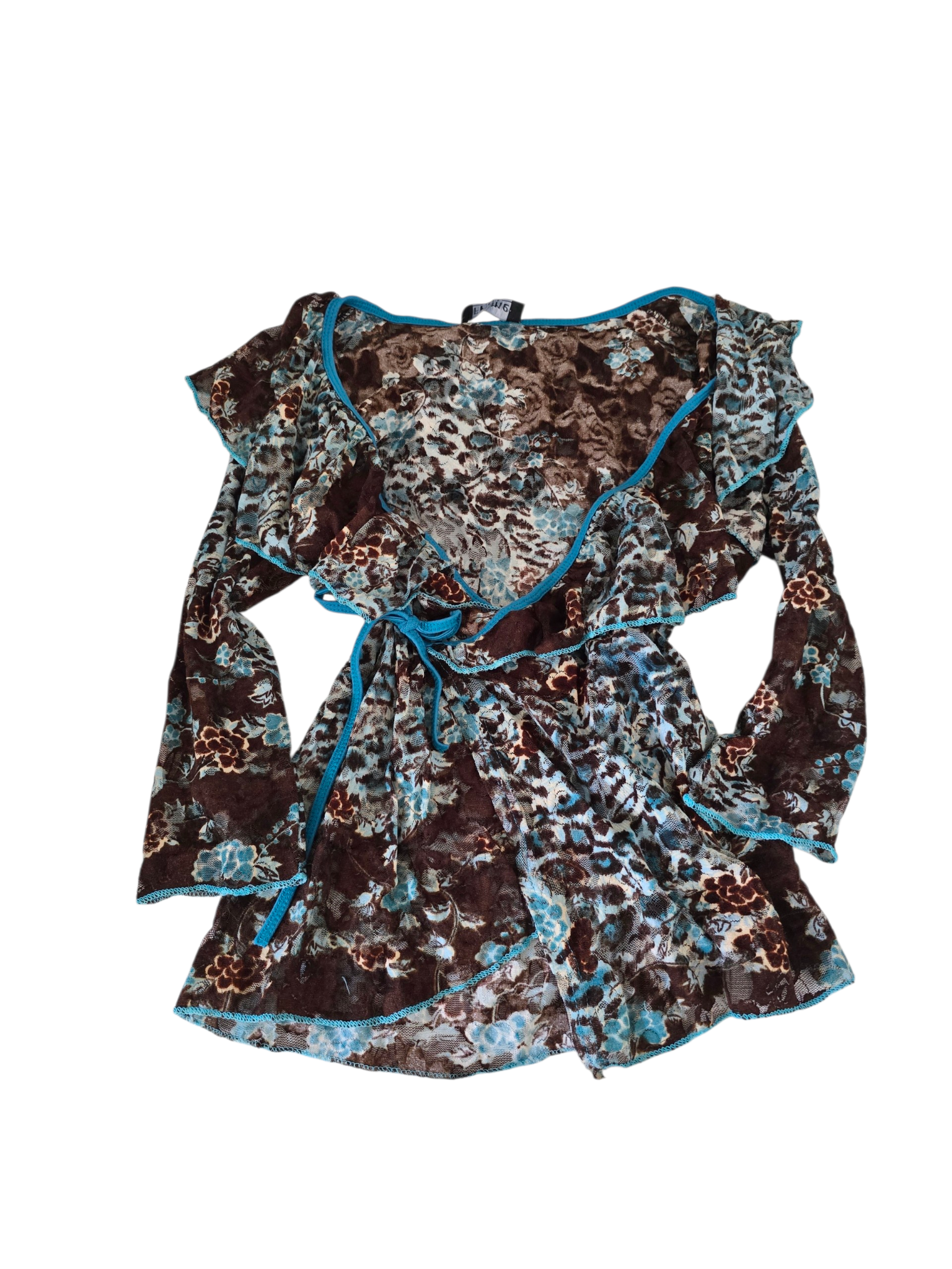 2000s vintage top fairy boho bohem turquoise top