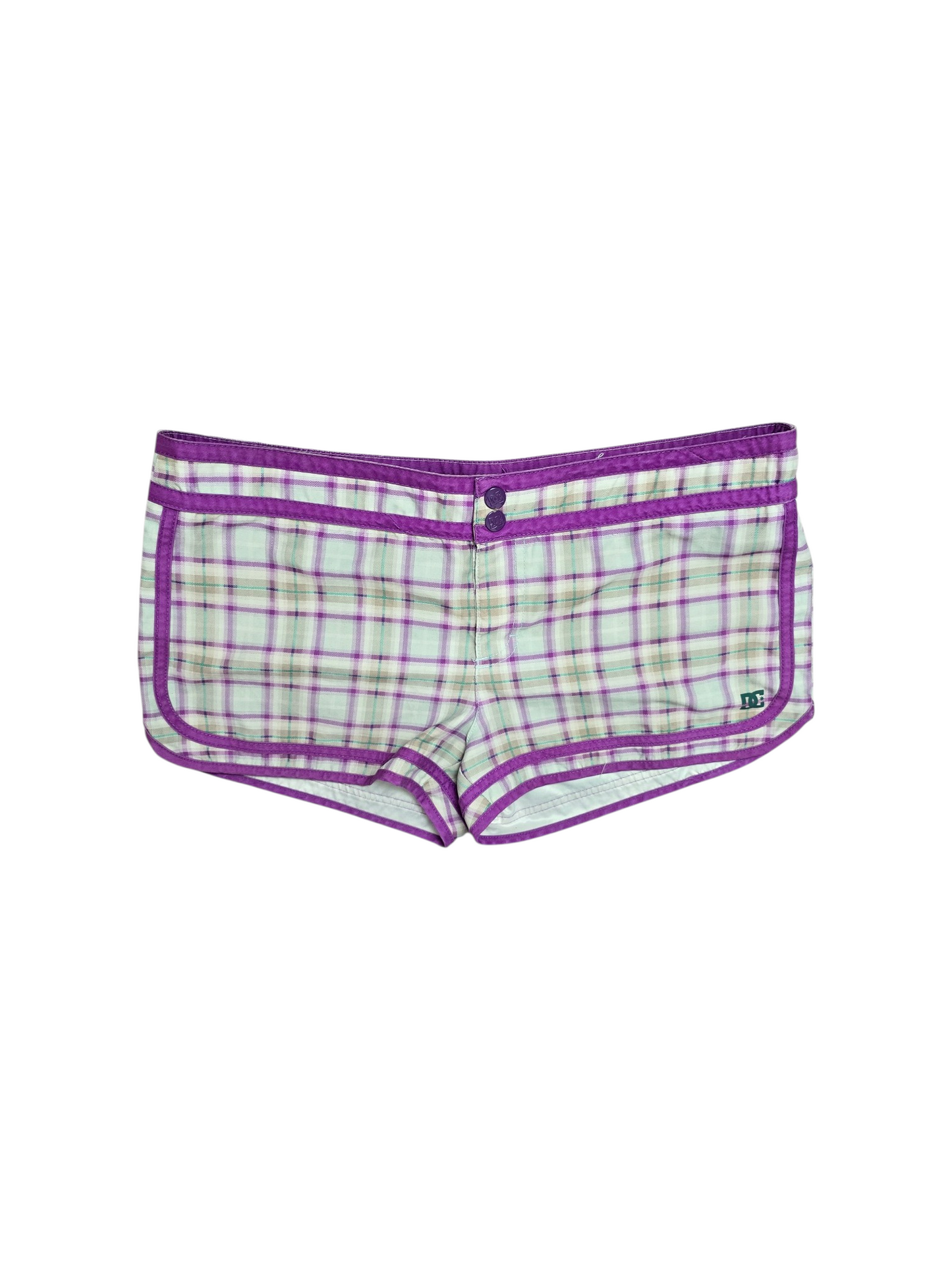 2008 vintage DC swag low waist plaid short - zimfriperie
