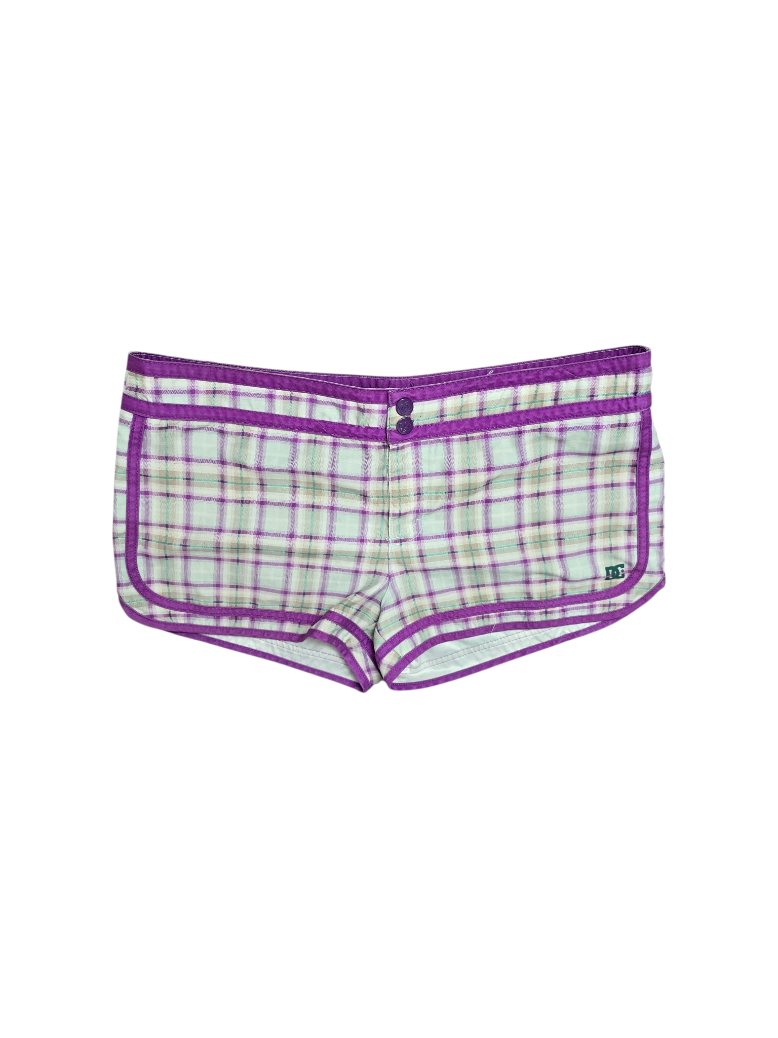 2008 vintage DC swag low waist plaid short - zimfriperie