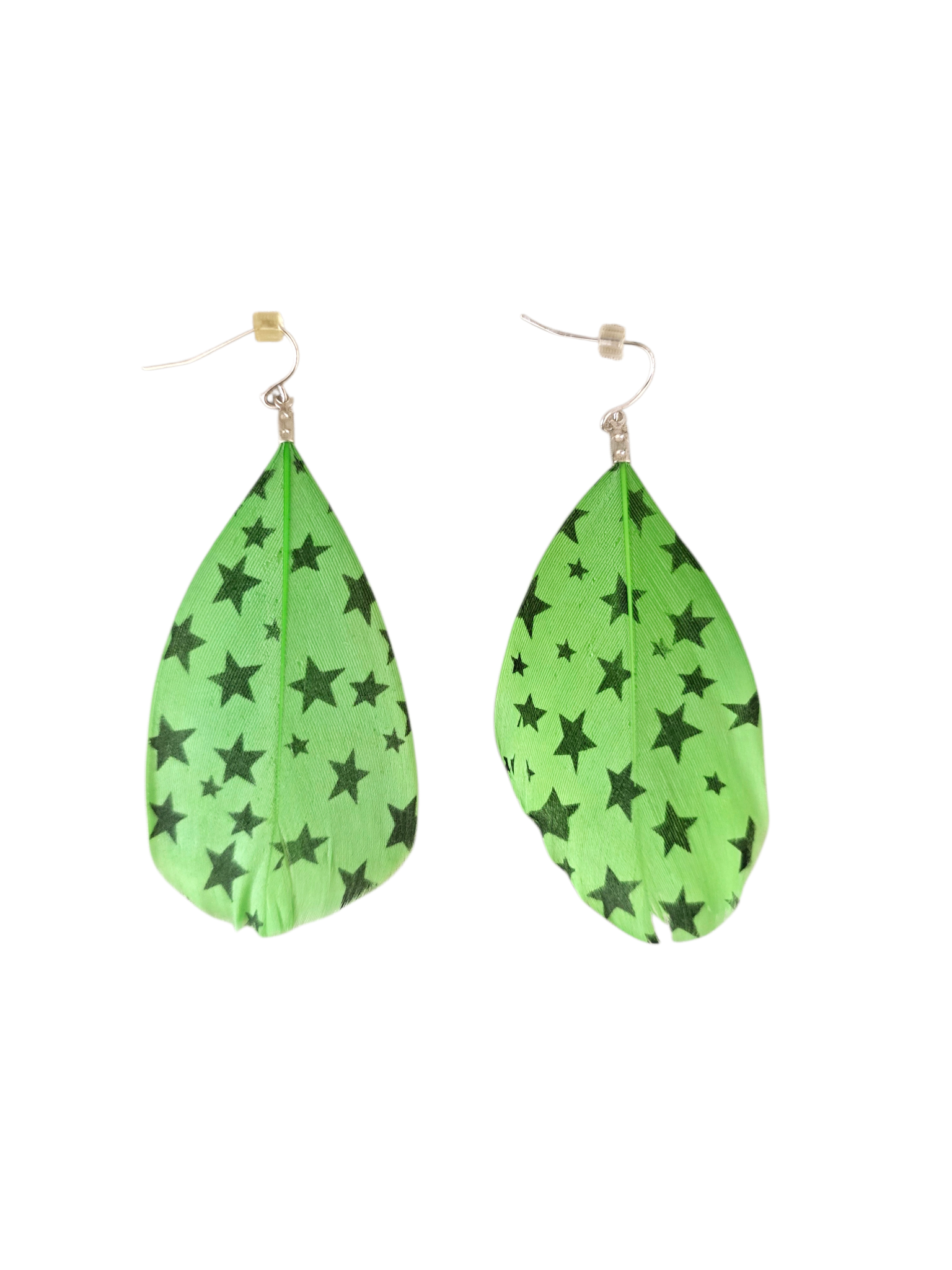 2010s vintage printed stars feathers earring - zimfriperie