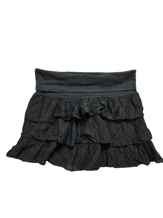 00s vintage dark coquette ruffled mini skirt - zimfriperie