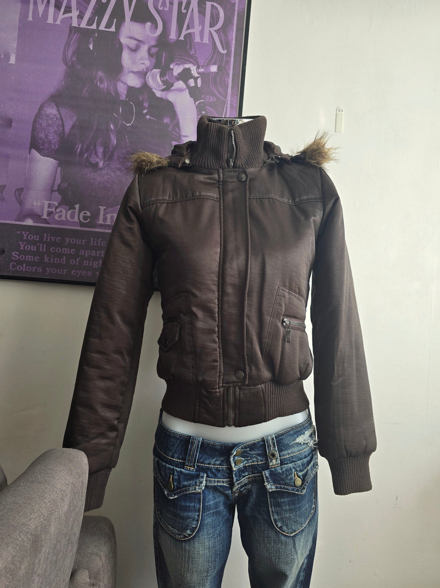 00s vintage zip up softgrunge coat