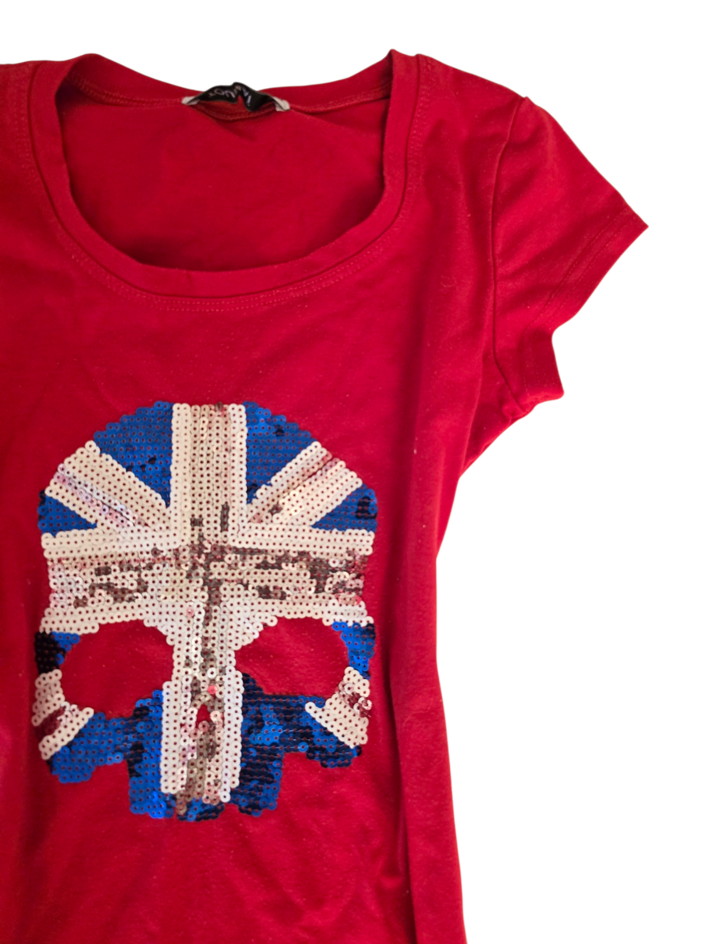 2000s vintage indie sleaze rhinestone skull top - zimfriperie