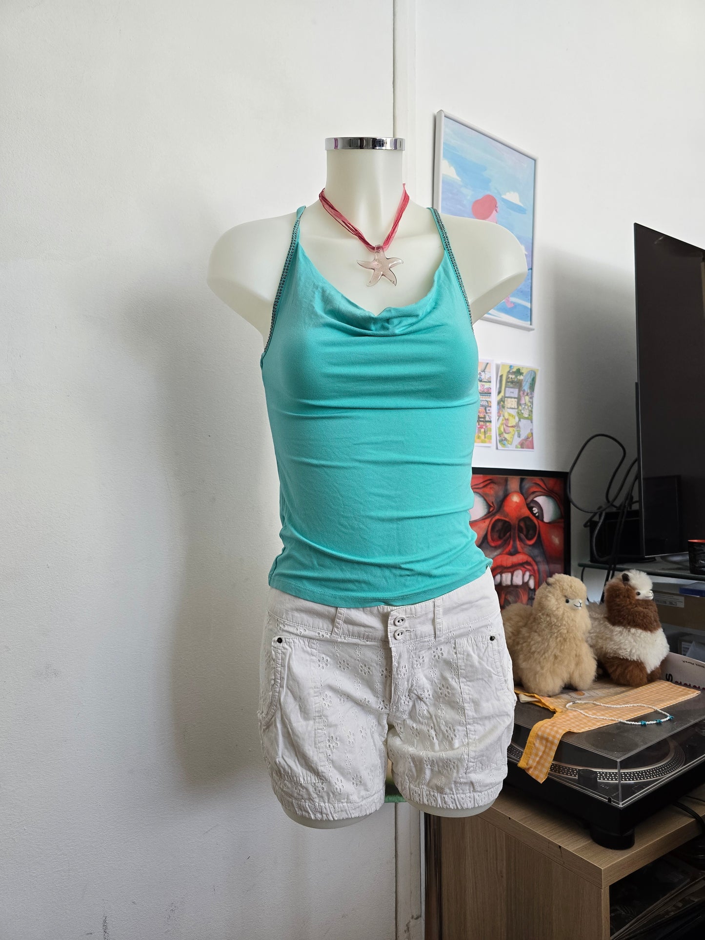 Y2k vintage Morgan de toi draped mcbling top