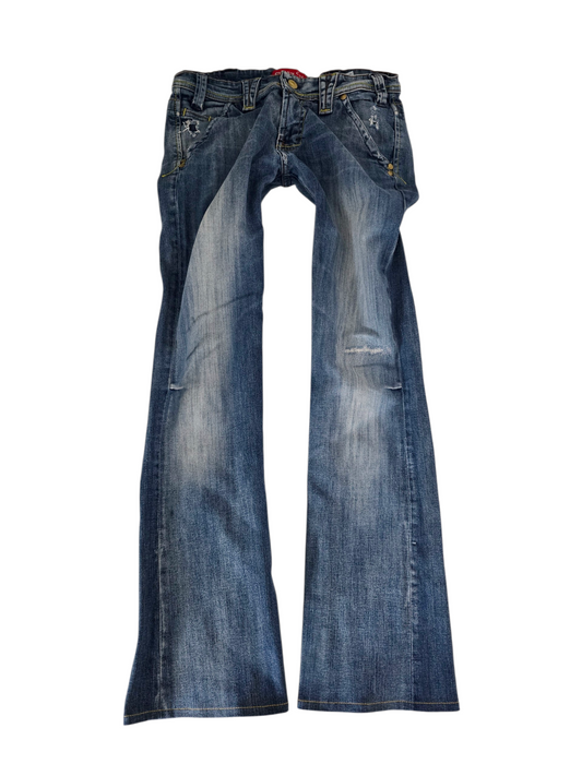 2000s vintage bootcut low waist denim pants - zimfriperie