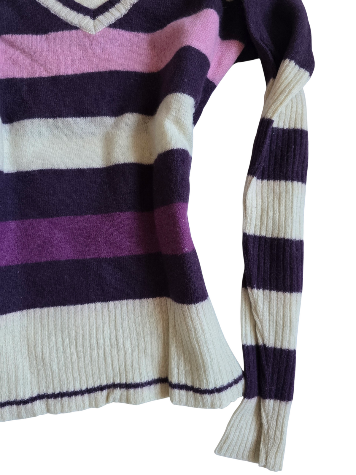 2000s vintage whimsical striped knit sweater