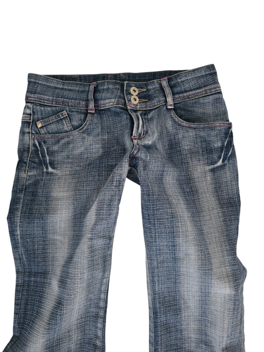 2000s vintage bootcut low waist denim pants