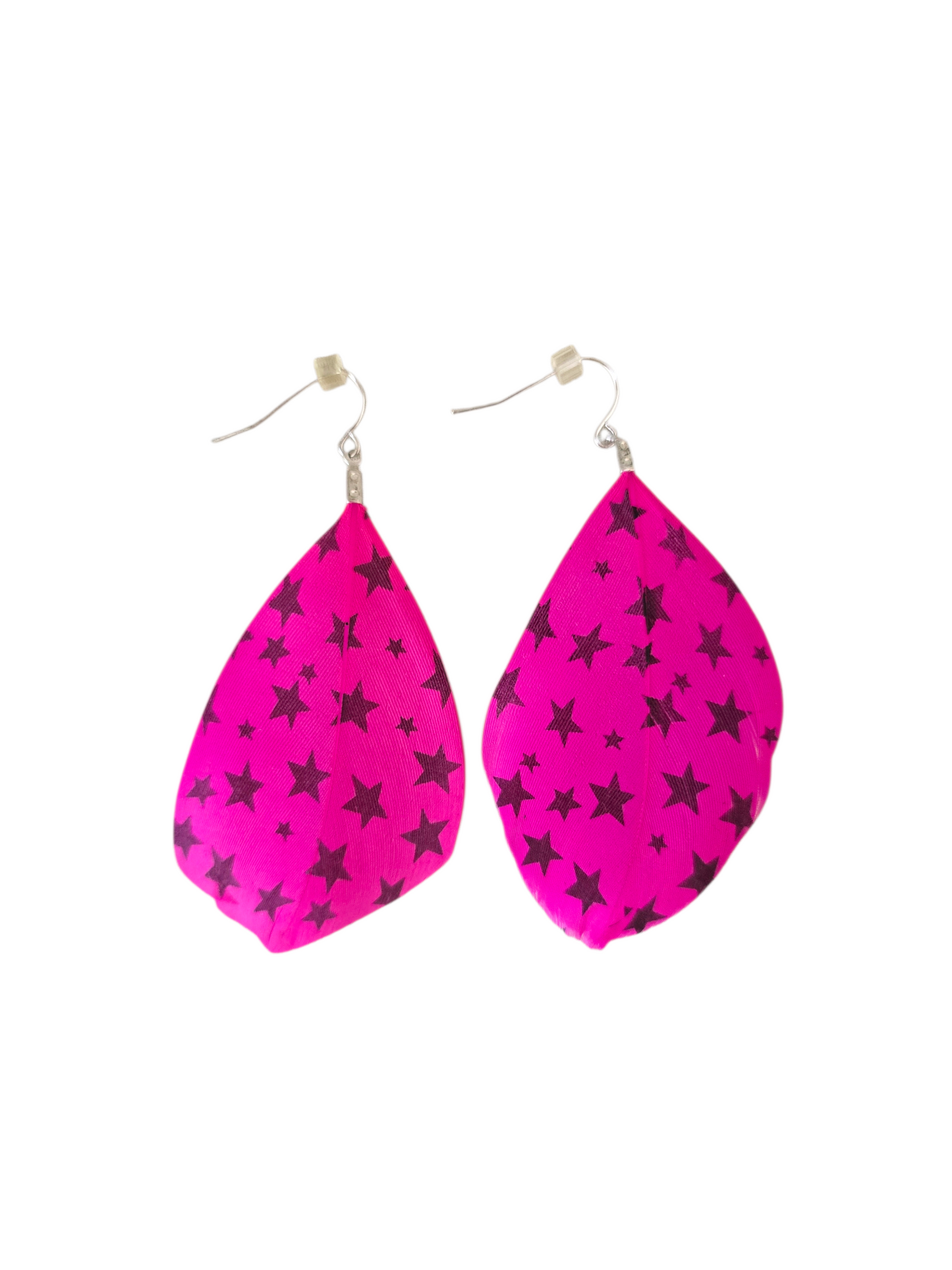 2010s vintage printed stars feathers earring - zimfriperie