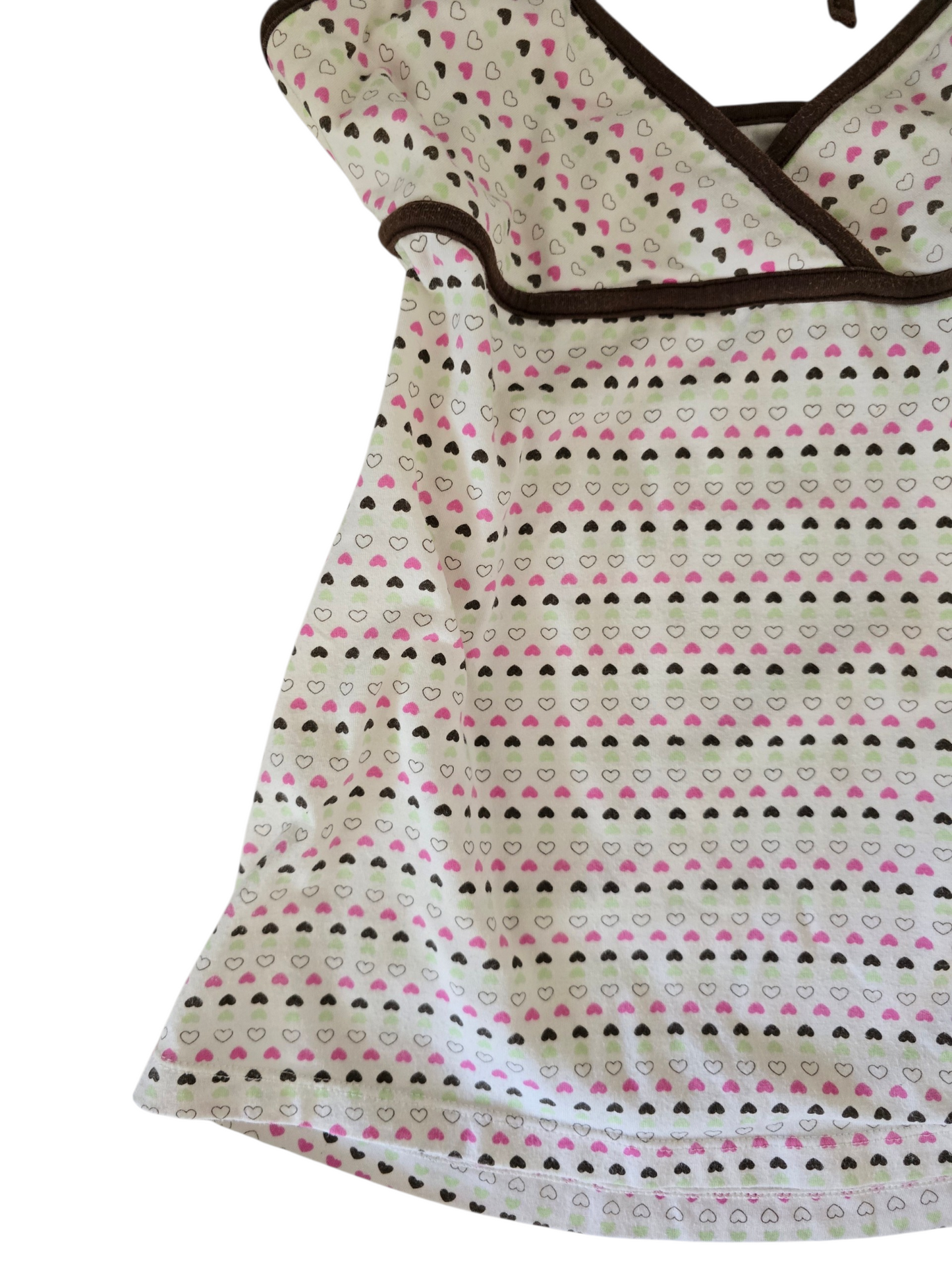 2000s vintage twee printed hearth babydoll backless top