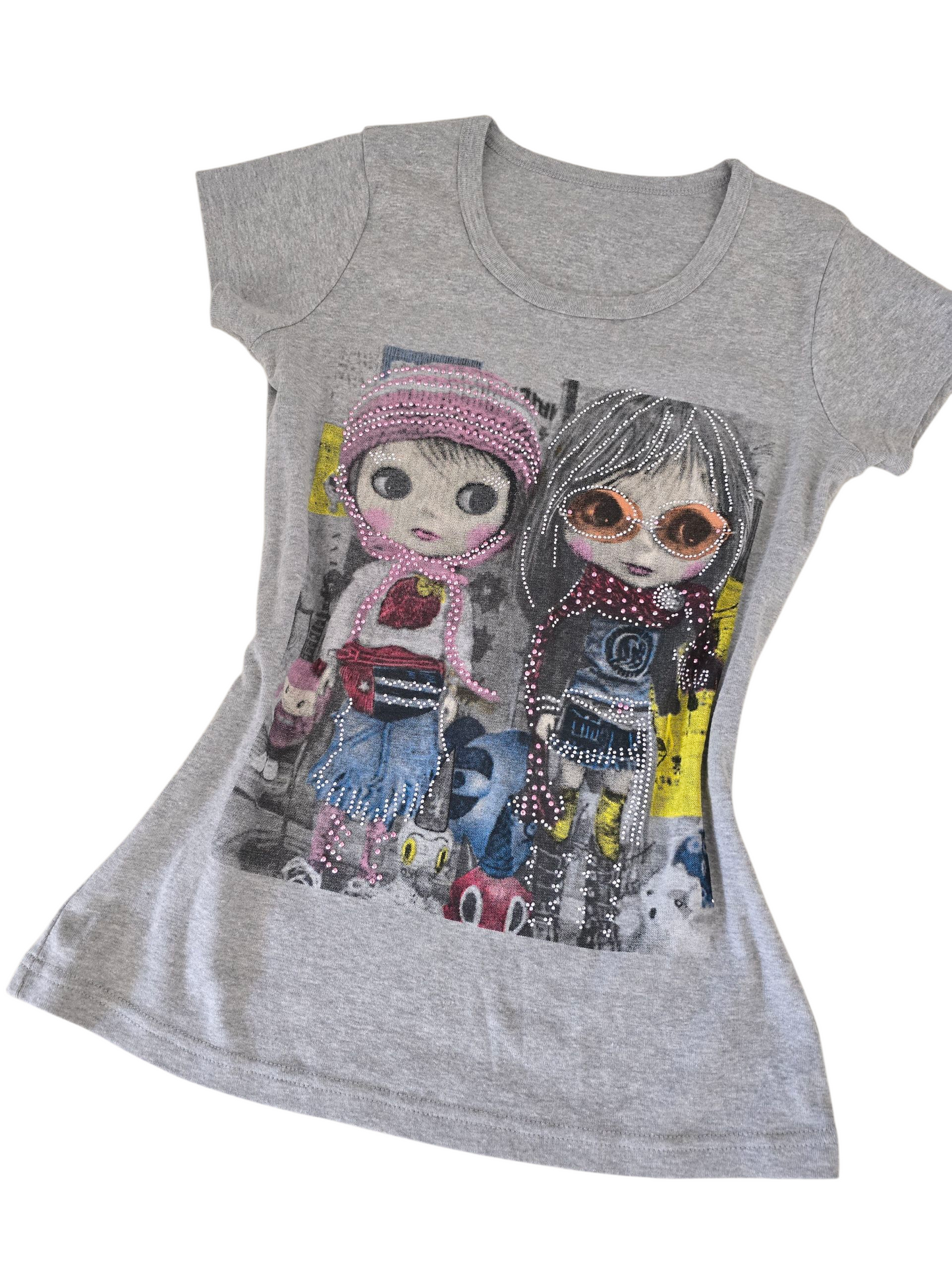 00s vintage softgrunge printed Blythe top