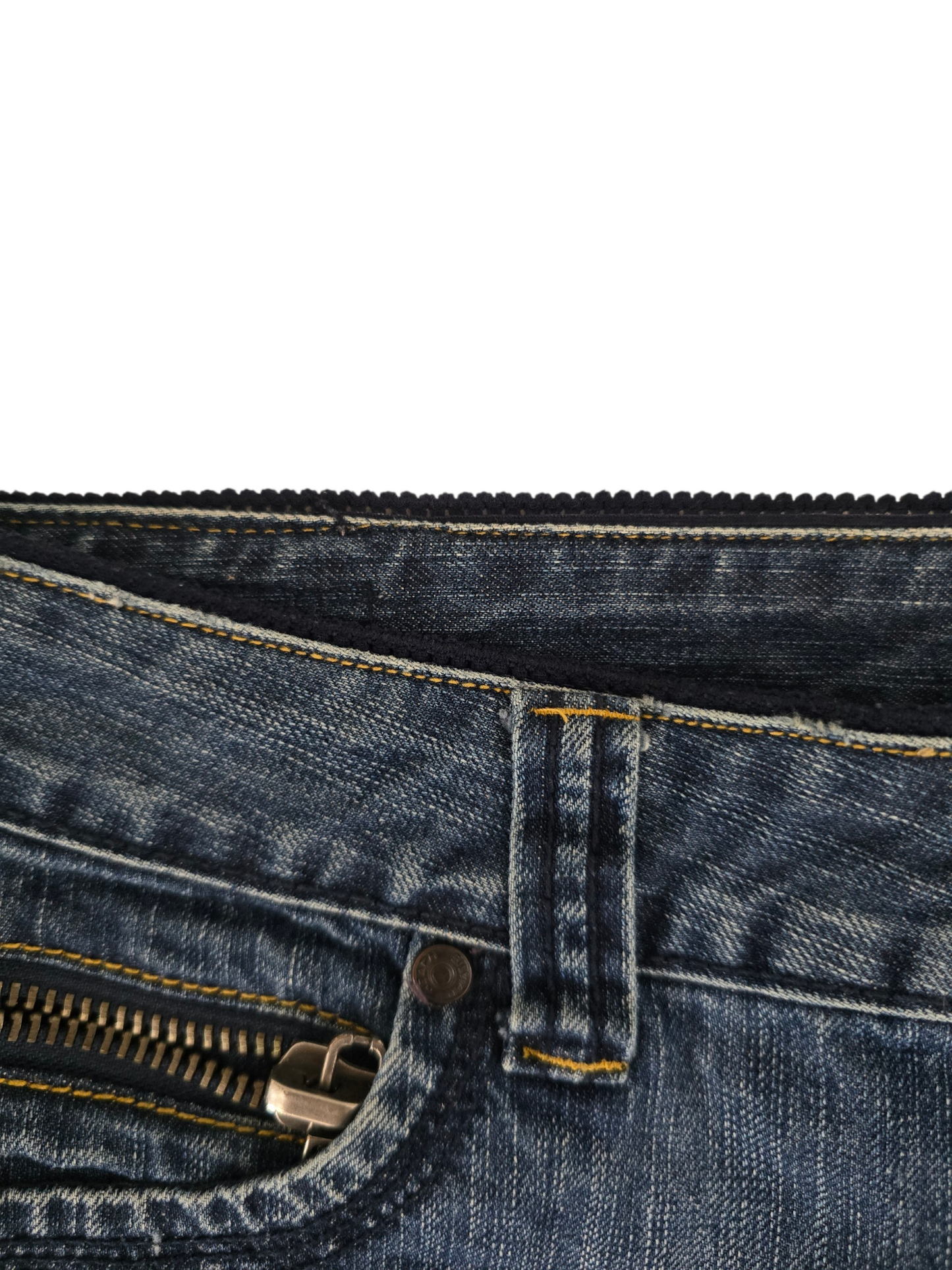 2000s vintage low rise denim mini skirt