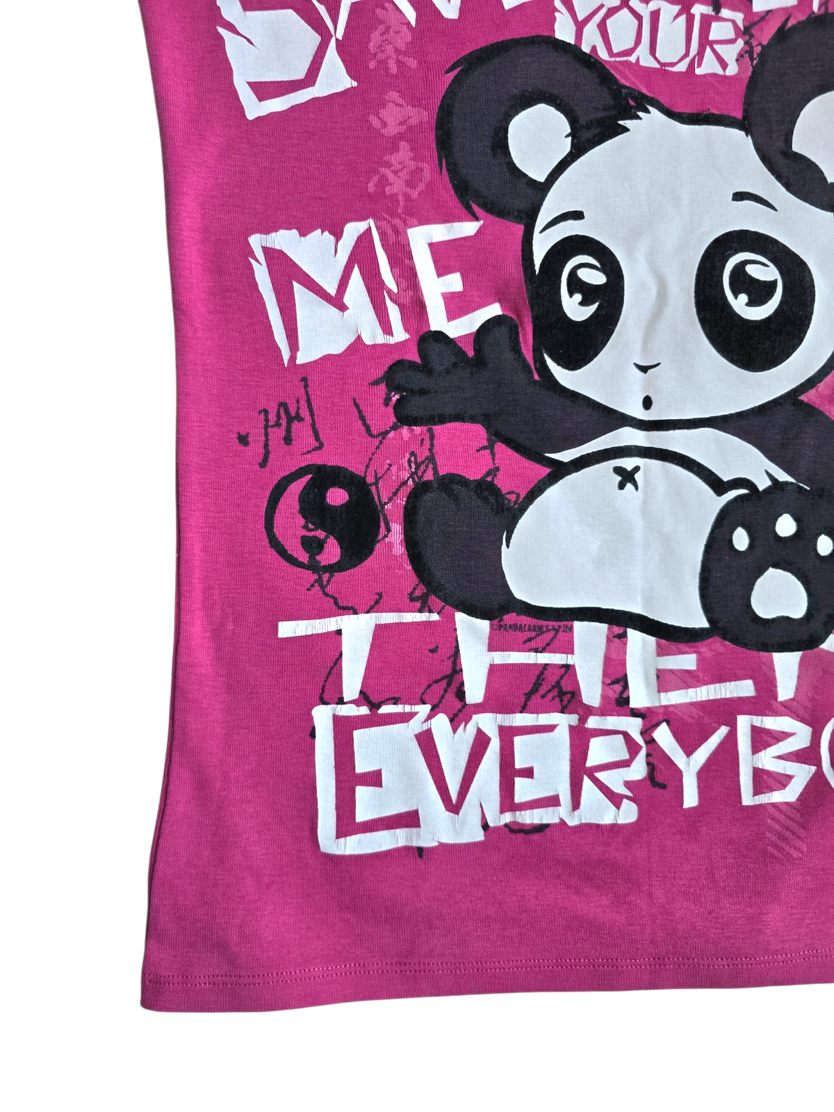 2000s vintage scene graphic pink tee