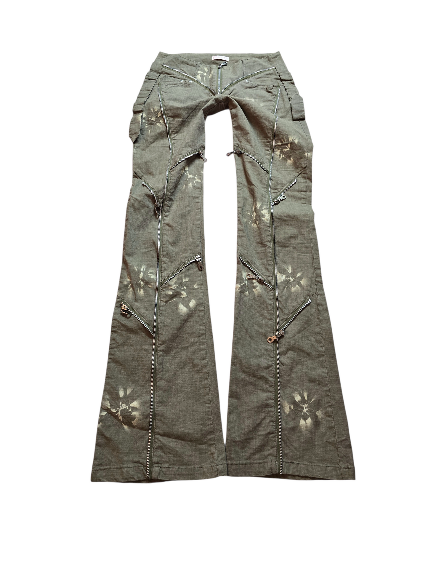 00s vintage softgrunge zip flared pants - zimfriperie