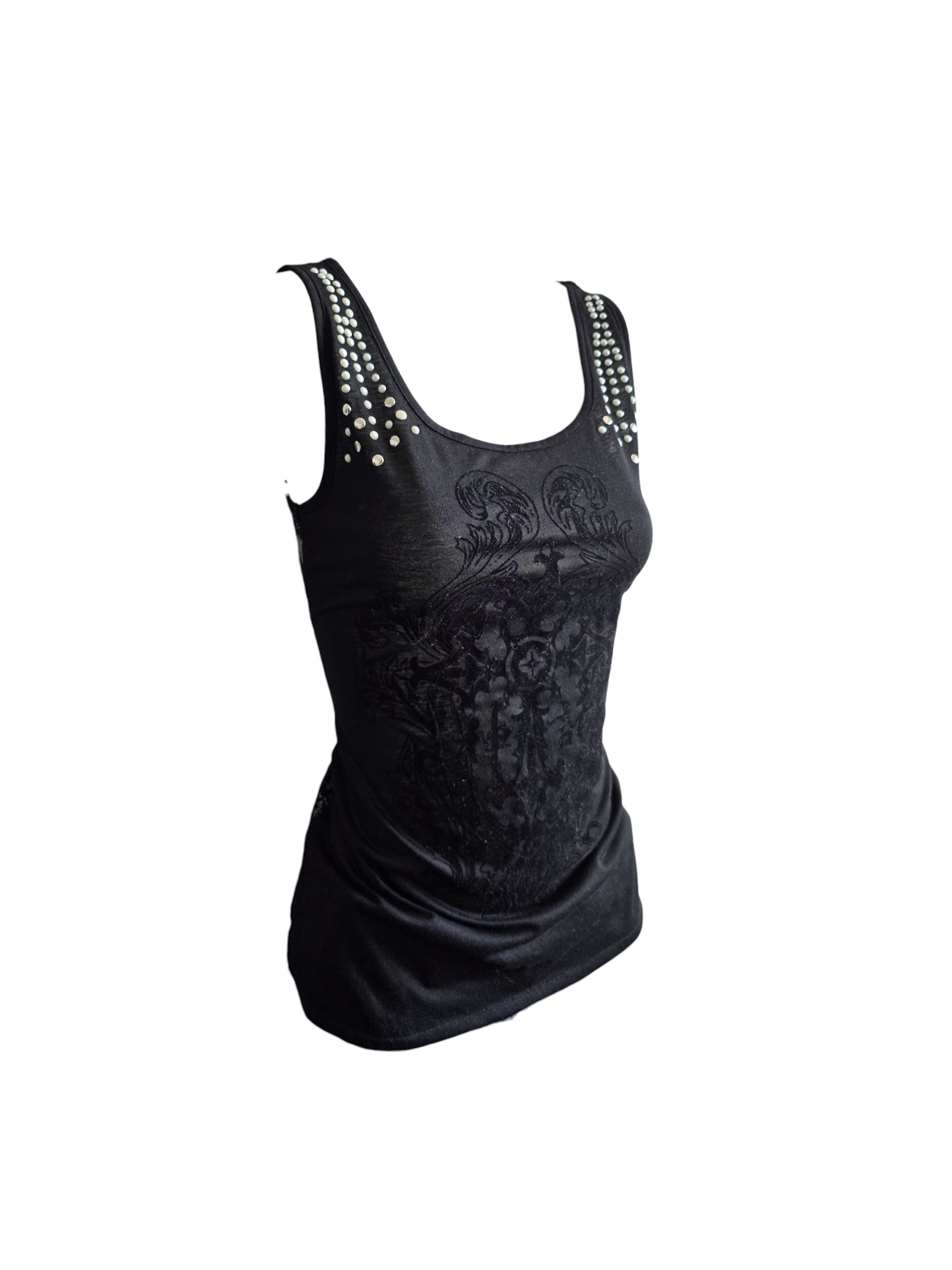 2000s vintage indie sleaze dark studded top - zimfriperie