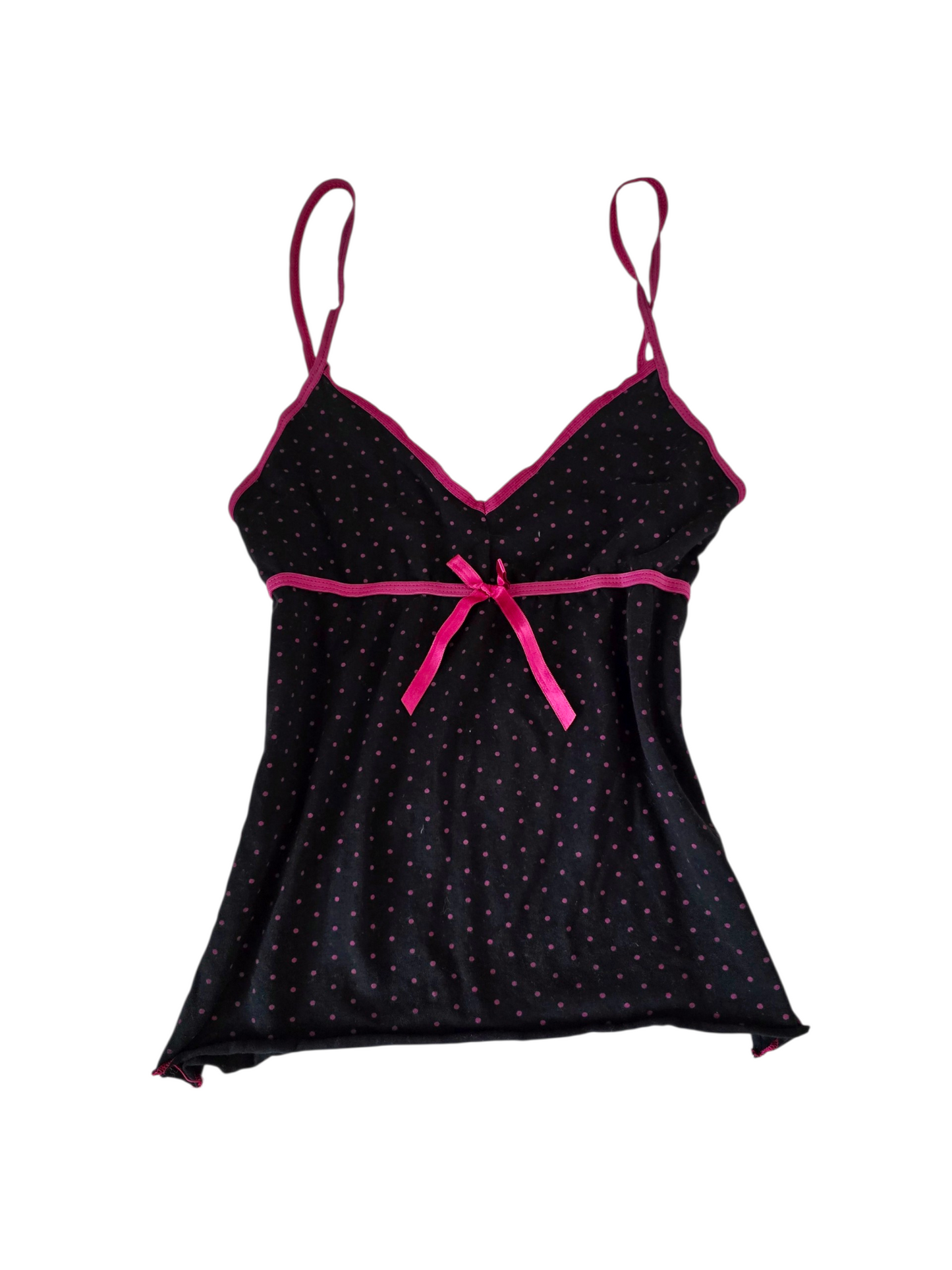 2000s vintage coquette polka dots top babydoll