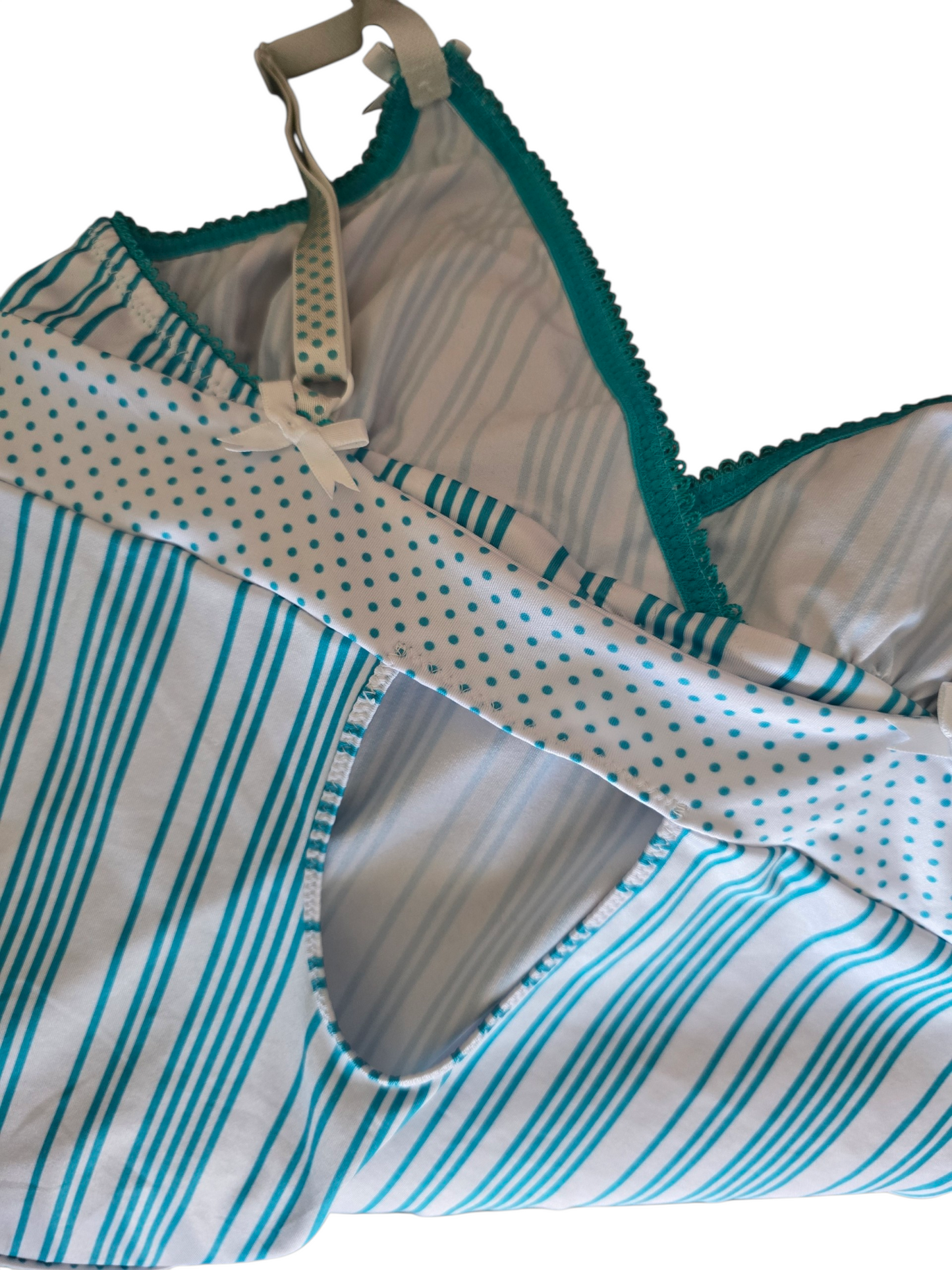 2000s vintage coquette backless striped and polka dots top - zimfriperie