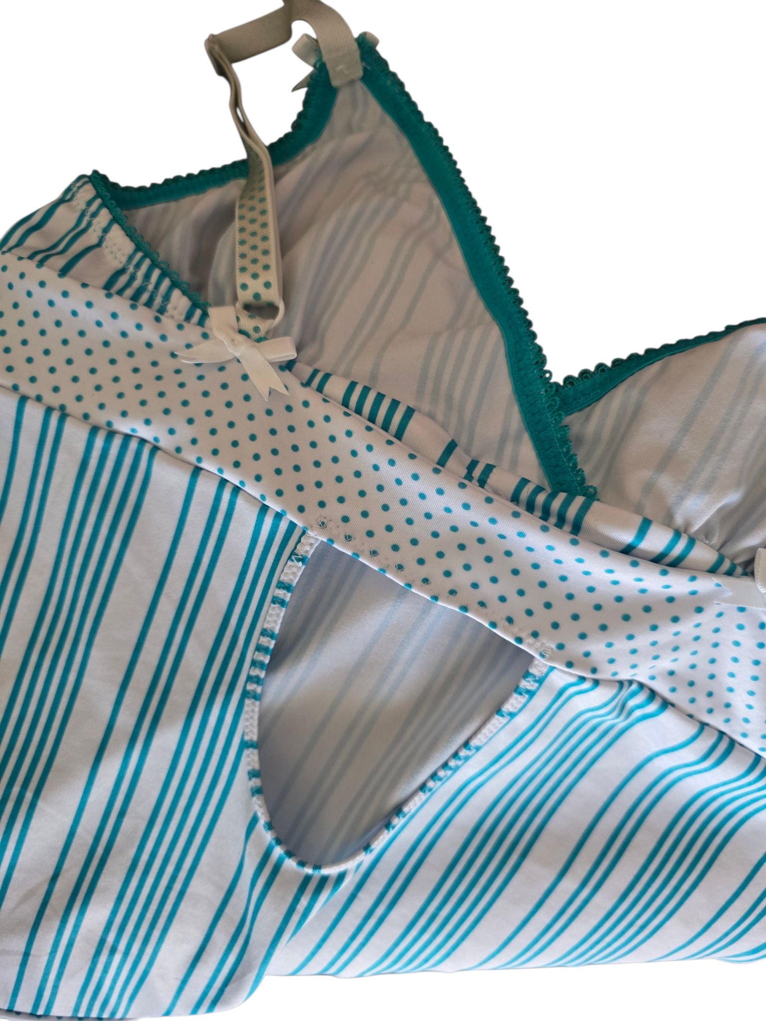 2000s vintage coquette backless striped and polka dots top - zimfriperie