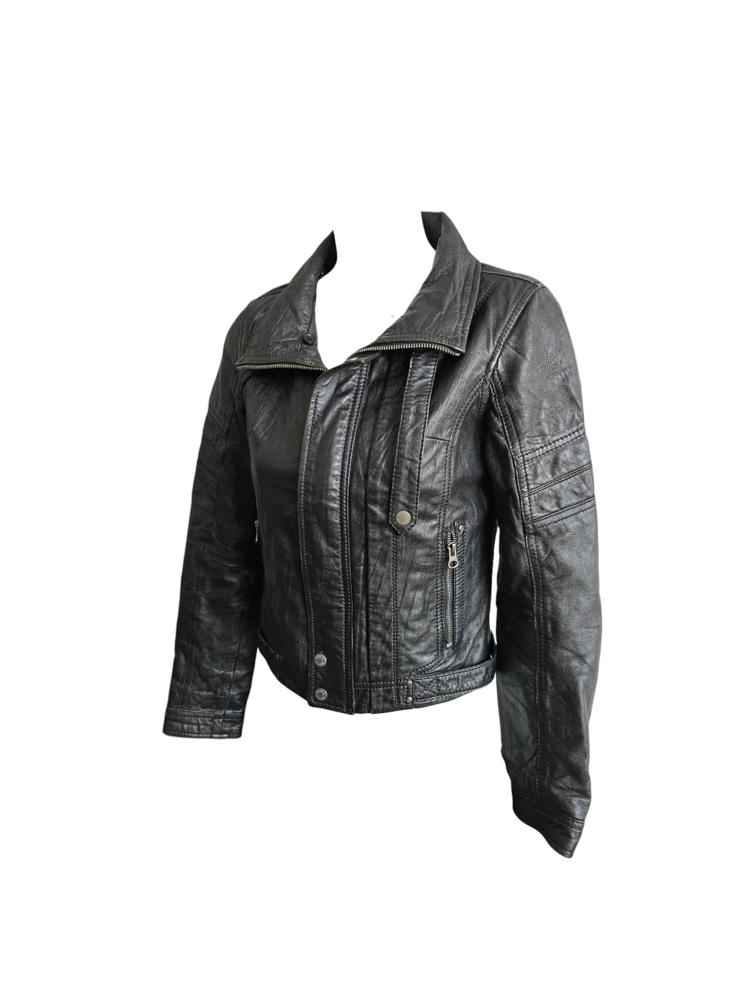 2000s vintage Kaporal motorcycle leather jacket - zimfriperie