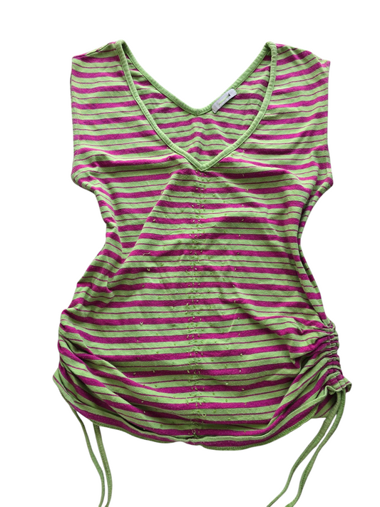 Y2k vintage indie sleaze striped top