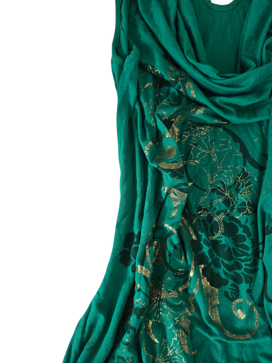 2000s vintage green slouchy mcbling top - zimfriperie