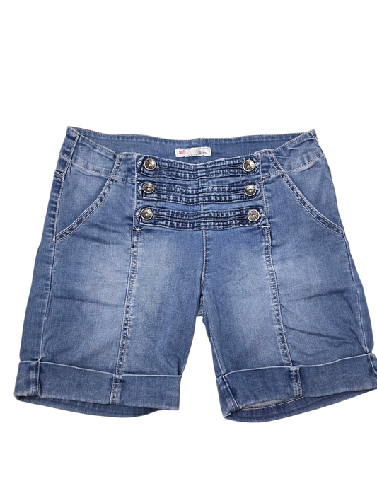 00s vintage indie sleaze officer denim shorts
