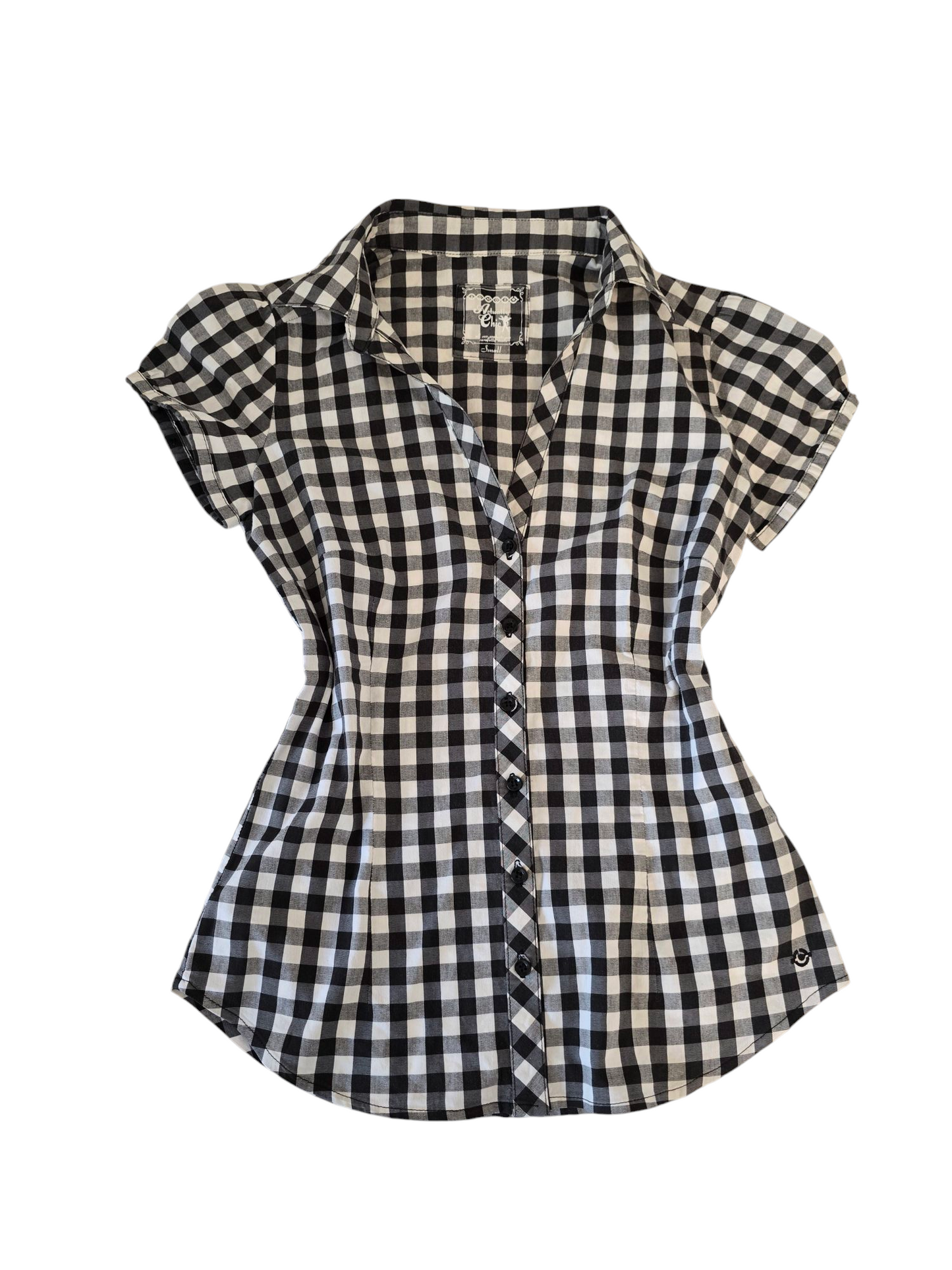 90s vintage milkmaid plaid shirt