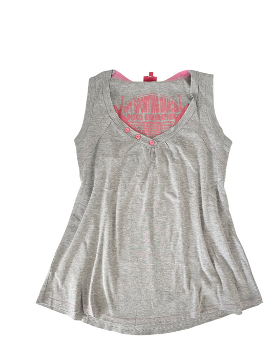 2000s vintage indie sleaze grey top - zimfriperie