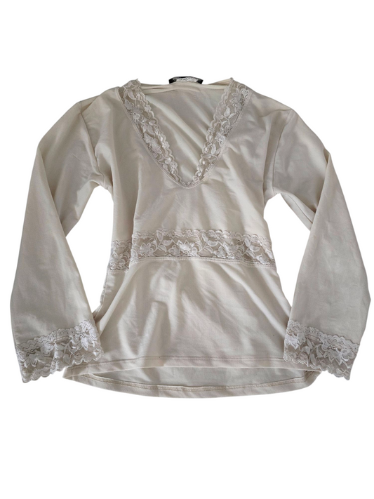 00s vintage coquette lace top