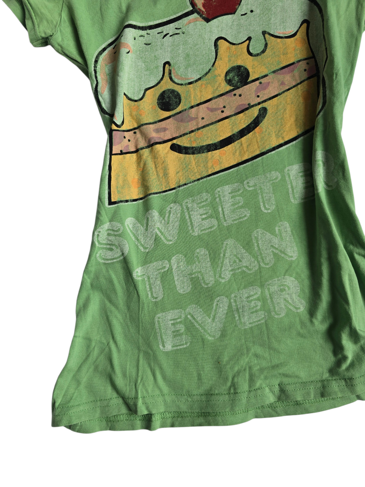 2000s vintage scene graphic printed green tee