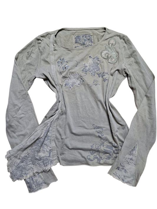 00s vintage softgrunge rhinestone top