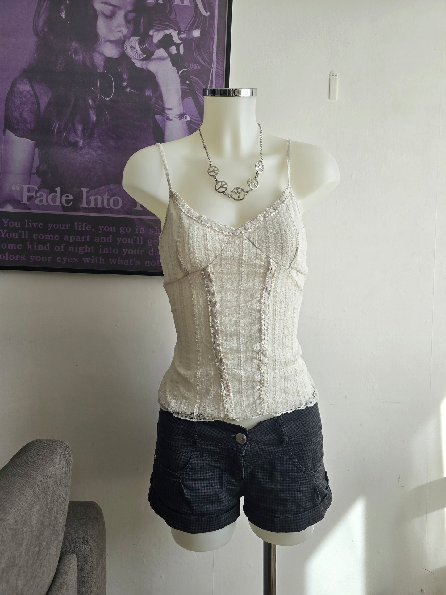 00s vintage romantic coquette lace babydoll top