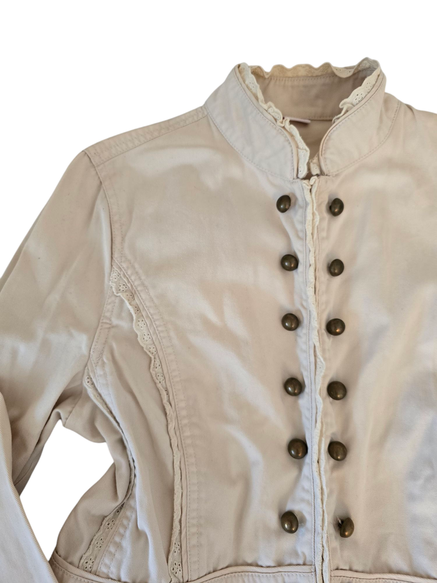 Y2k vintage indiesleaze lace officer jacket