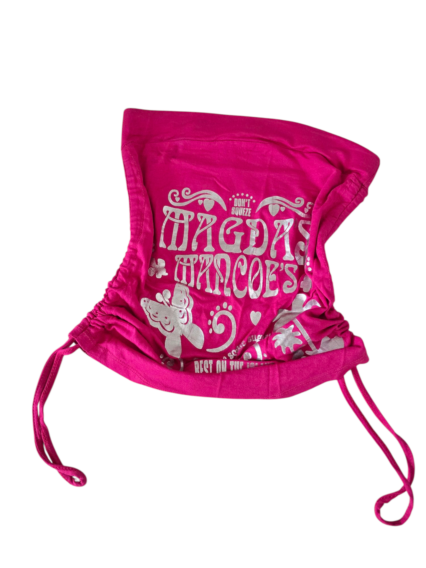 Y2k vintage mcbling tube pink top