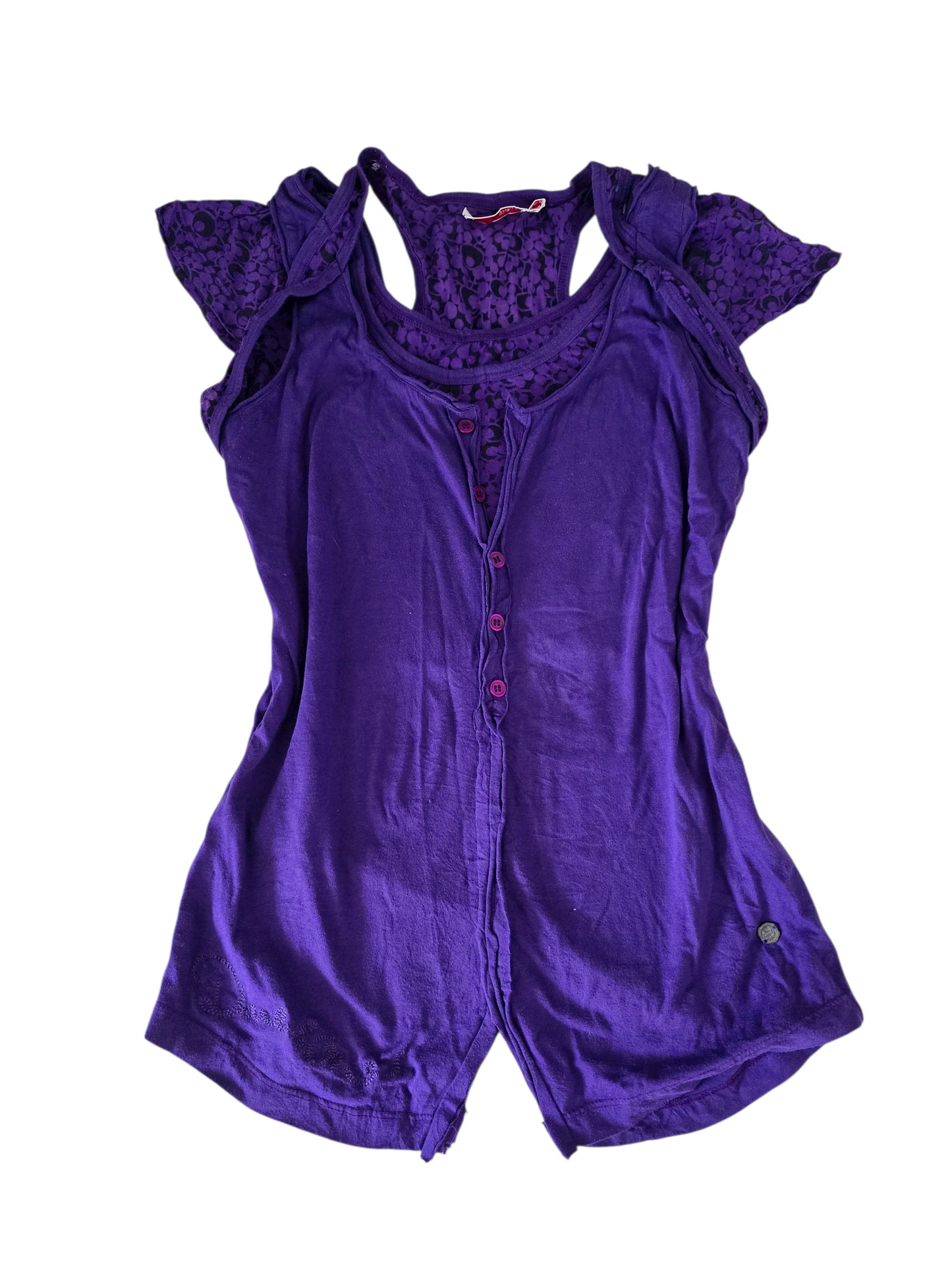 00s vintage softgrunge purple top