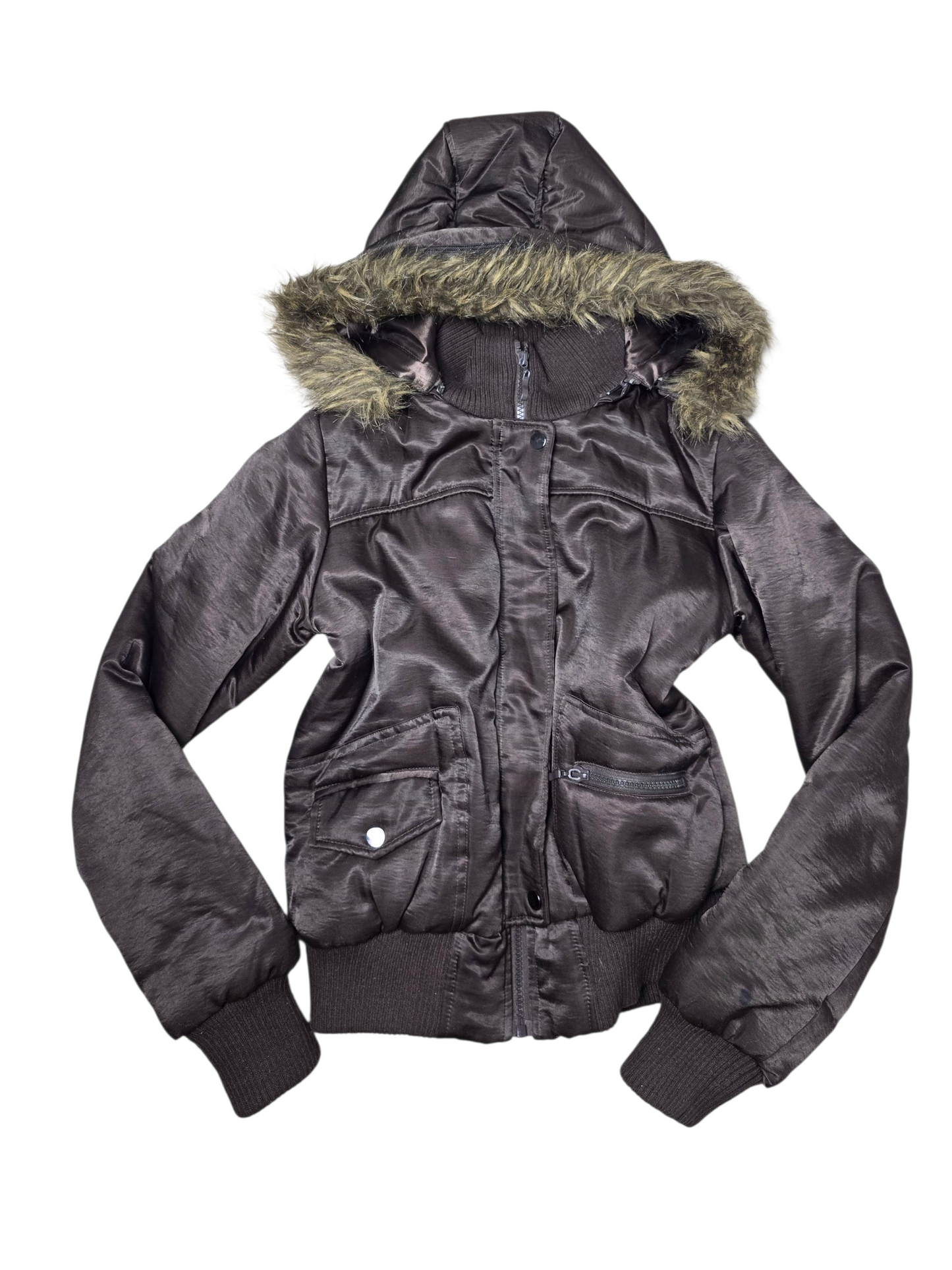 00s 2000s y2k vintage coat aviateur zip up softgrunge 