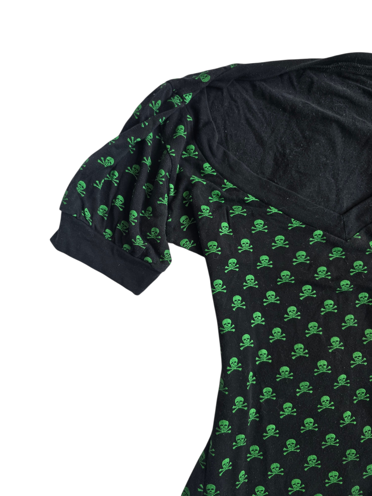 2000s vintage scene emo printed skull top