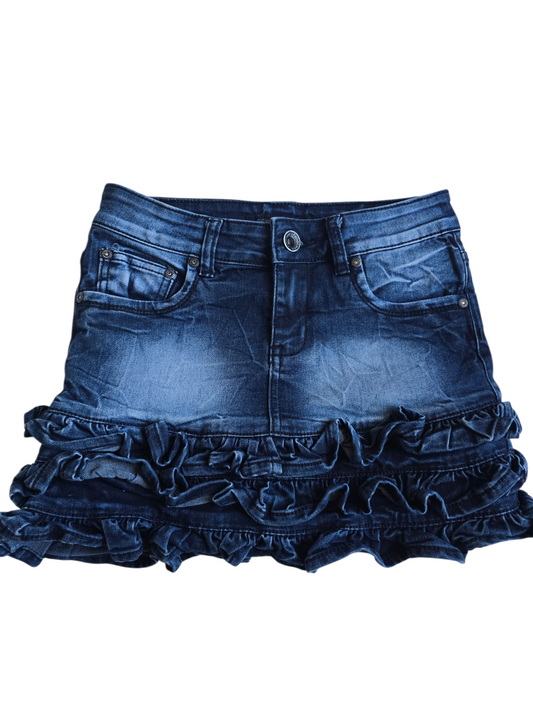2000s vintage softgrunge denim mini skirt